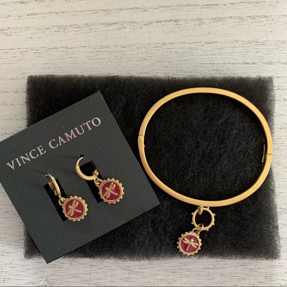 Vince Camuto Earrings & Bracelet Dragonfly Set